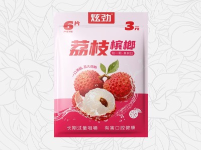 炫劲爆珠荔枝槟榔3元6片装